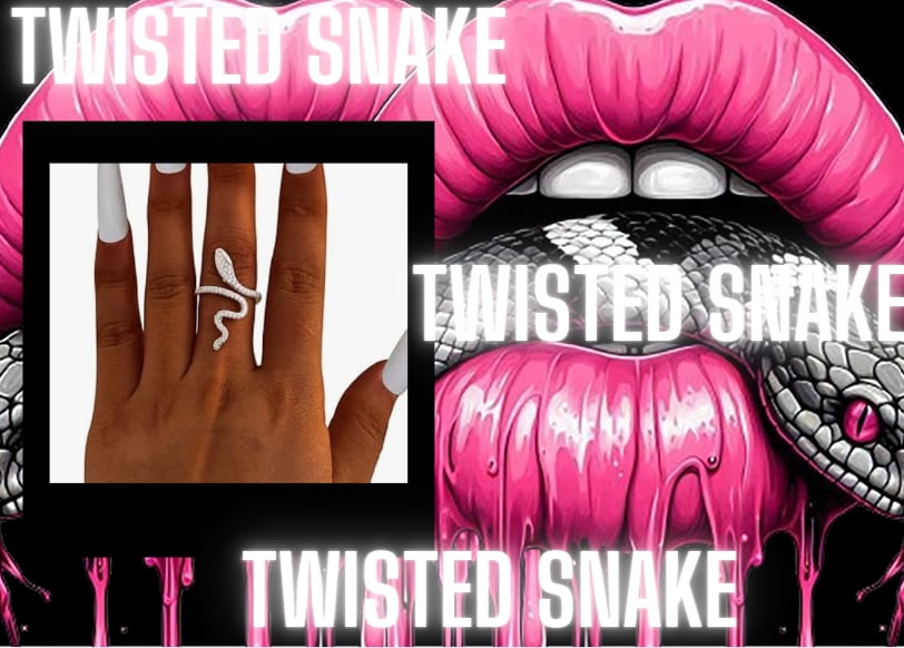 She Cries - Twisted Snake Adjustable Ring
