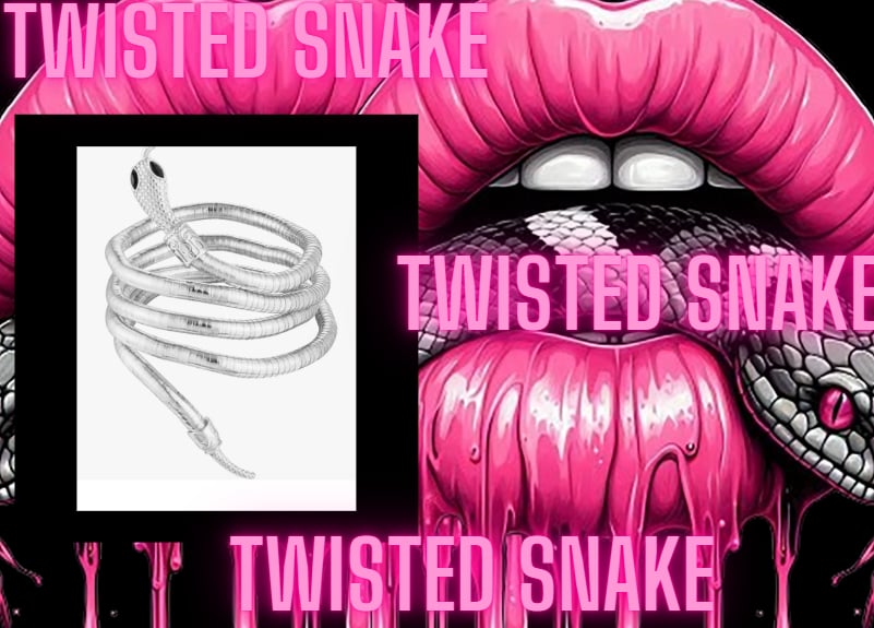 She Cries - Twisted Snake Wrap Necklace
