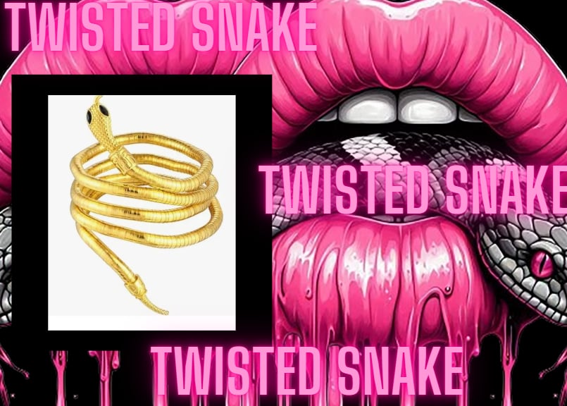 She Cries - Twisted Snake Wrap Necklace