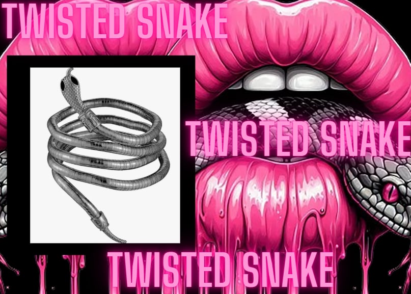 She Cries - Twisted Snake Wrap Necklace