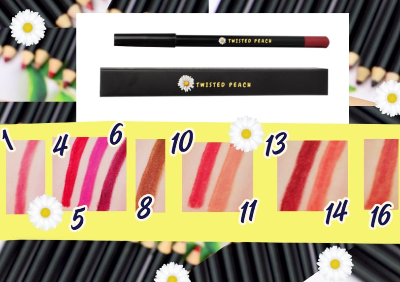 Twisted Peach Daisy Lip Liners