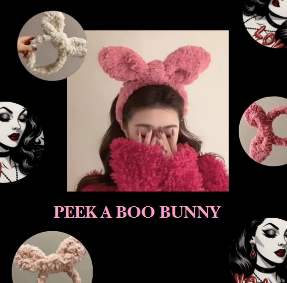 🐰🎀 Peek-A-Boo Bunny Headbands