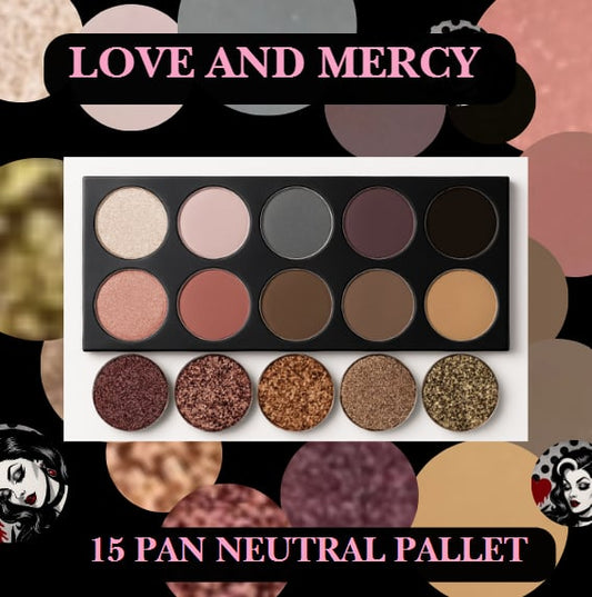 X - 🤎 LOVE AND MERCY – 15 Pan Neutral Palette