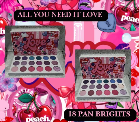 💘 ALL YOU NEED IS LOVE – 18 Pan Brights Palette