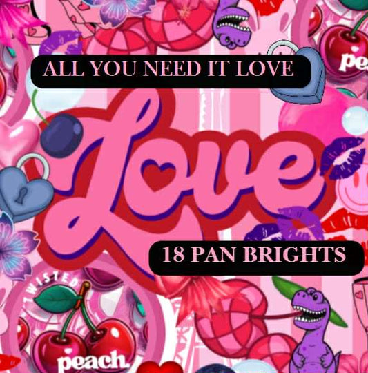 X - 💘 ALL YOU NEED IS LOVE – 18 Pan Brights Palette
